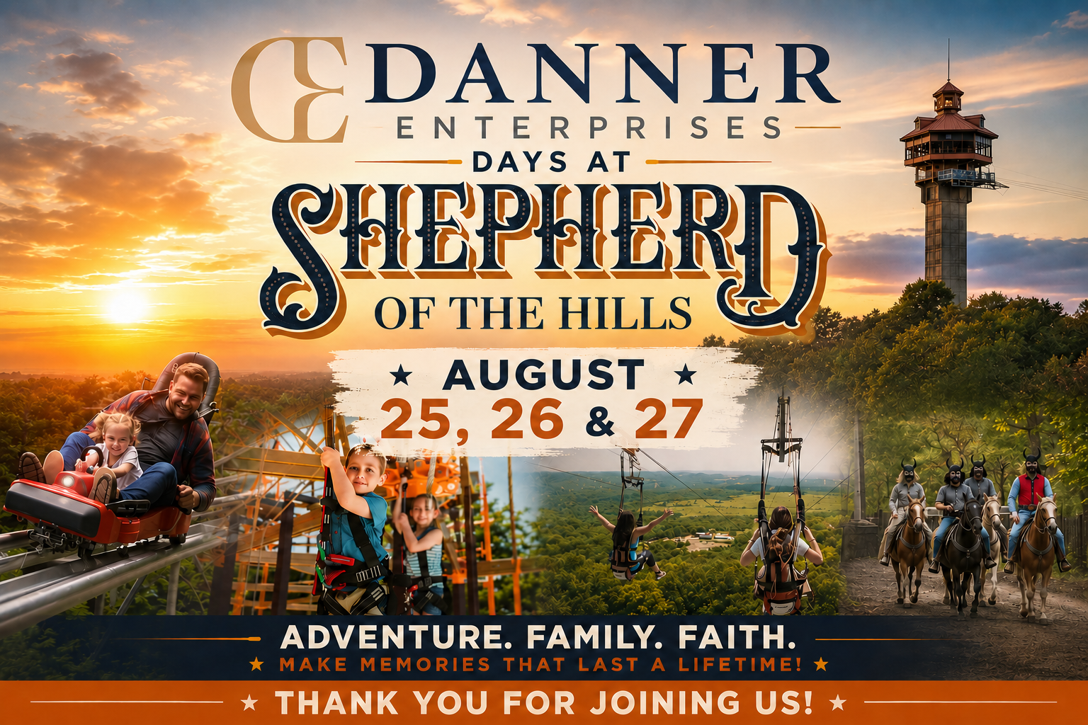 Danner Enterprises Days at Shepherd of the Hills — August 25, 26 & 27